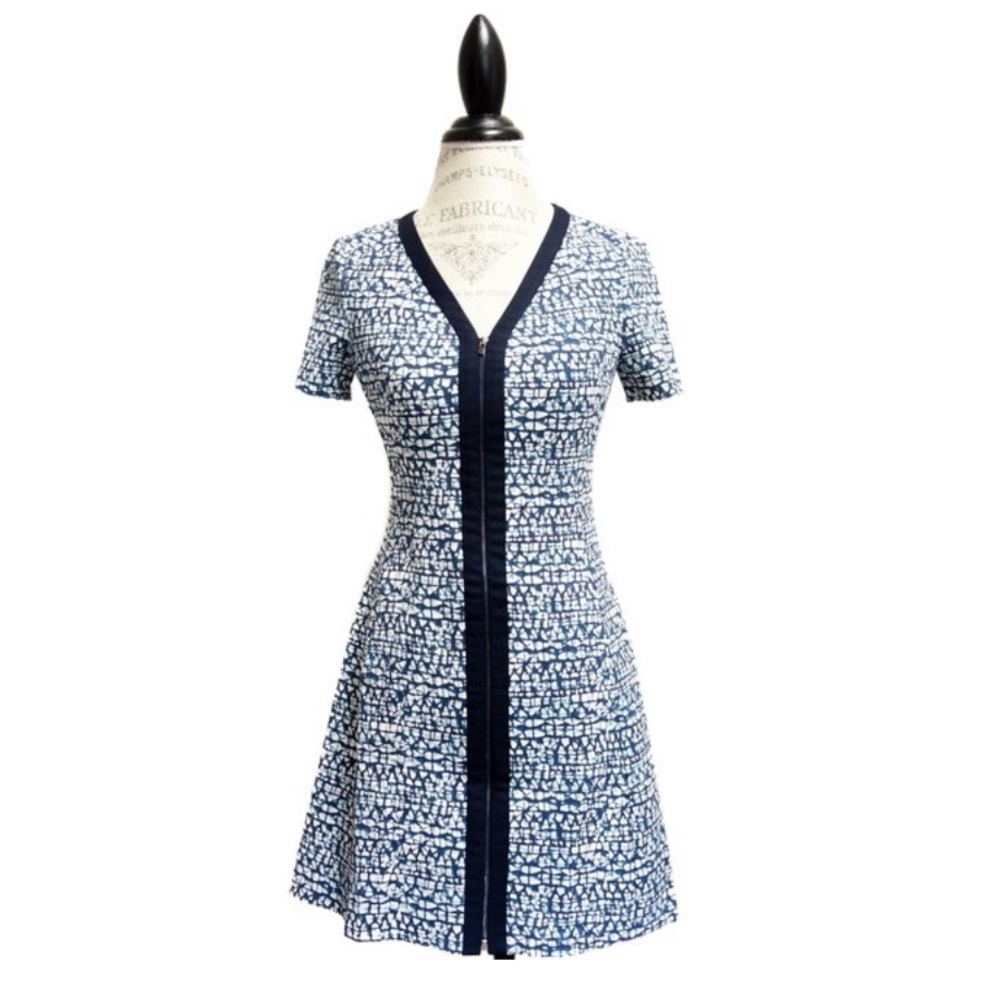 NWOT Tory Burch Ponte Zip Dress - Picture 3 of 6